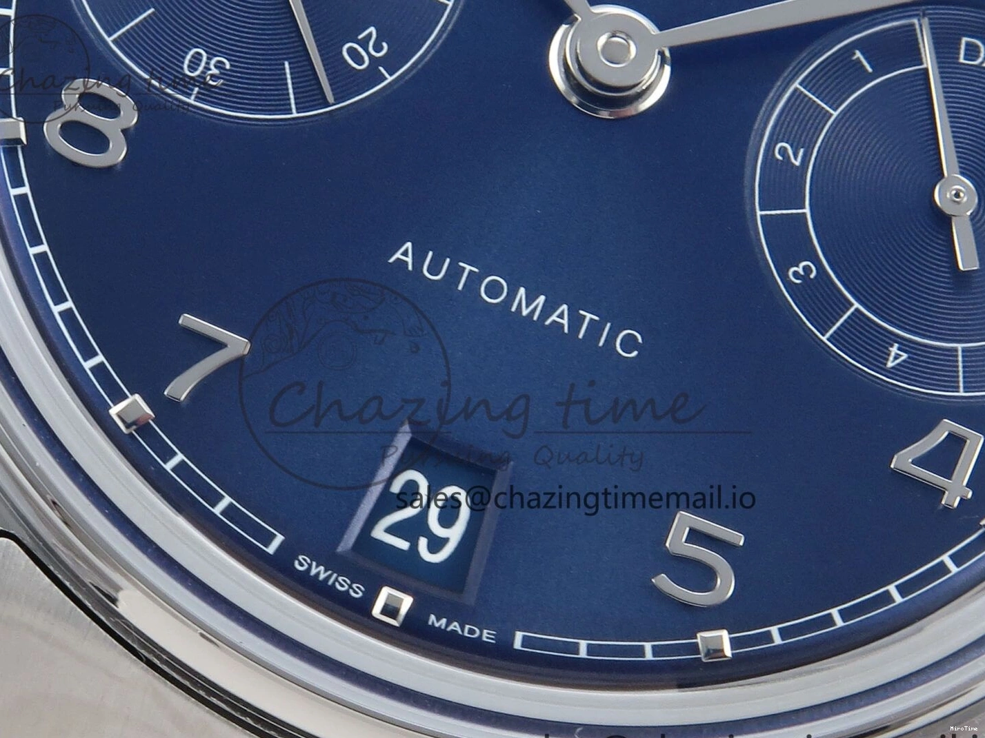 MIROTIME 0402 Portugieser Auto IWC0562E APSF 1:1 Best Edition Blue Dial on SS Bracelet A Timeless 6997
